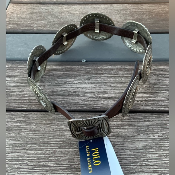 Polo Ralph Lauren Distressed Leather Women’s Brown Belt Size Small - Picture 3 of 11